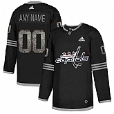 Customized Men's Capitals Any Name & Number Black Shadow Logo Print Adidas Jersey